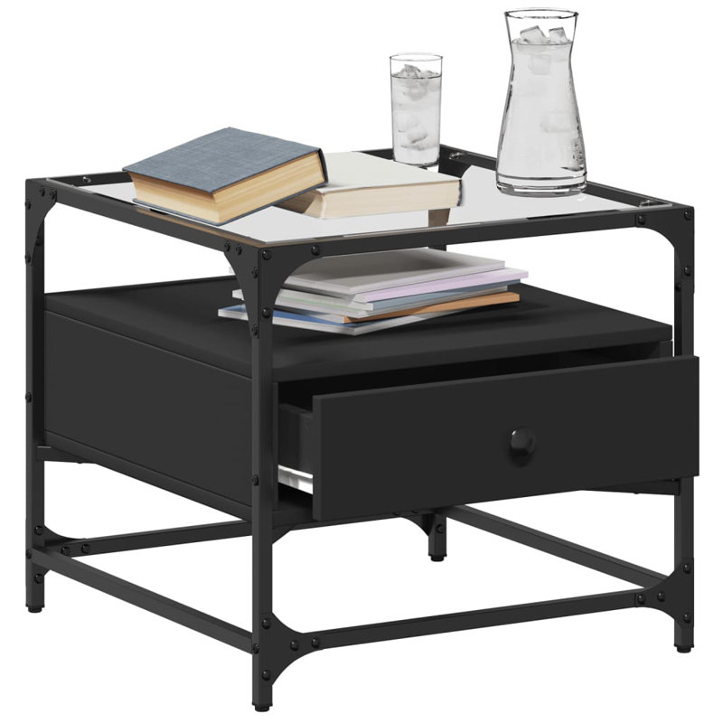 Alham Coffee Table with Storage, Black