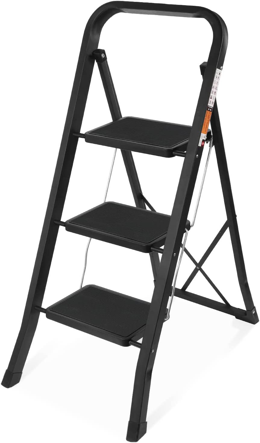 WFX Utility™ 3 - Step Alloy Steel Folding Step Ladder | Wayfair