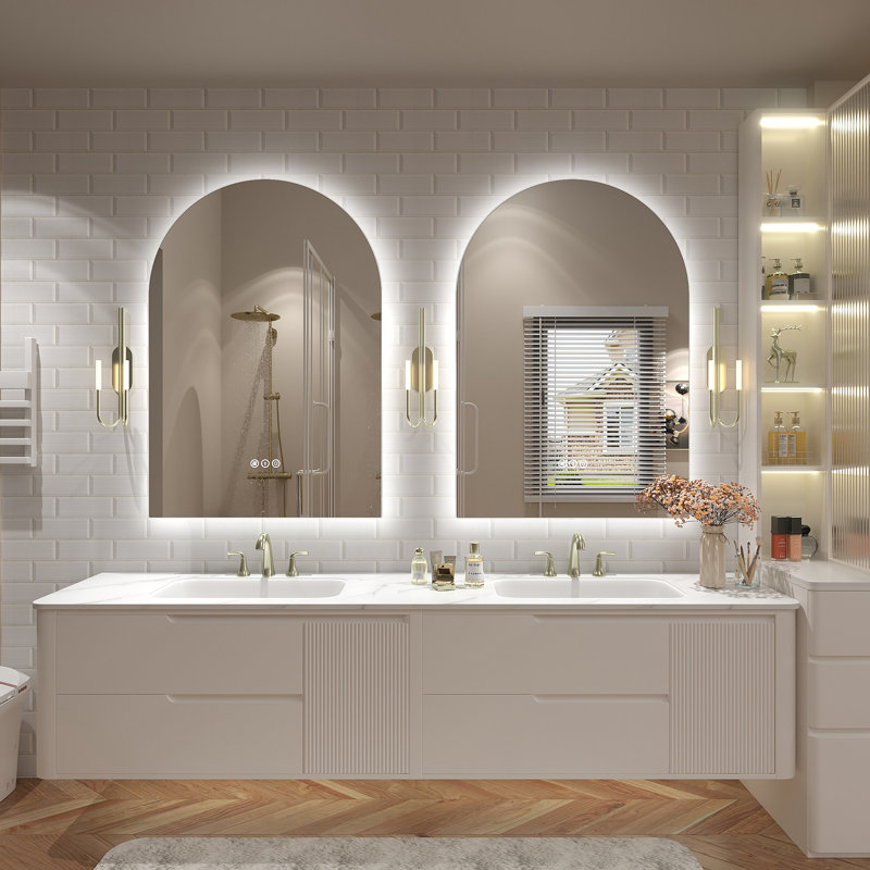 Aevar UL Certified LED Anti-Fog Tempered Glass Bathroom/Vanity Mirror with 3-Year Warranty, 32" x 22"