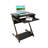 2 Tiers Rolling Computer Desk with Keyboard Tray and Printer Shelf for Home Office, Mobile Computer Desk for Small Space, Retro Computer Table Compact PC Laptop Workstation