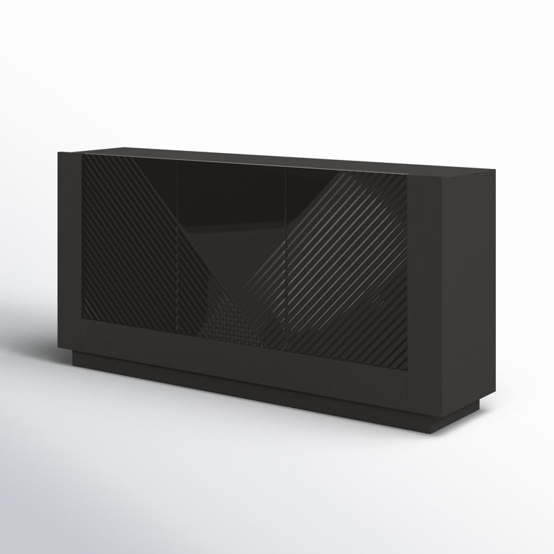 Table buffet de 63 po Attenweiler, Noir
