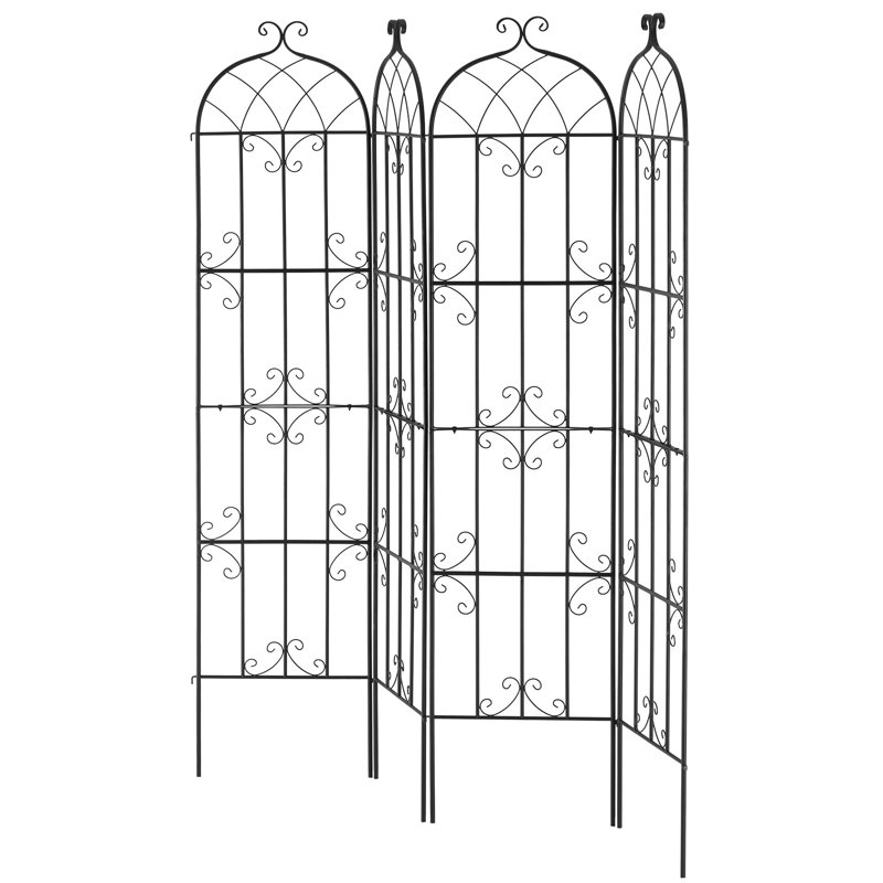 Paquet de 4 treillis de jardin en métal pour support d'escalade 87X20