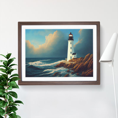 Unbeatable Lighthouse Seascape - Framed Print