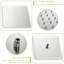 Système de douche à fixation au plafond - Nickel brossé carré de 12 pouces avec douchette cascade 3 fonctions, valve de pluie et de poche Installation simple et nettoyage facile-122420032