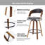 Ensemble de 1 tabourets de bar pivotants-182778246-193019755