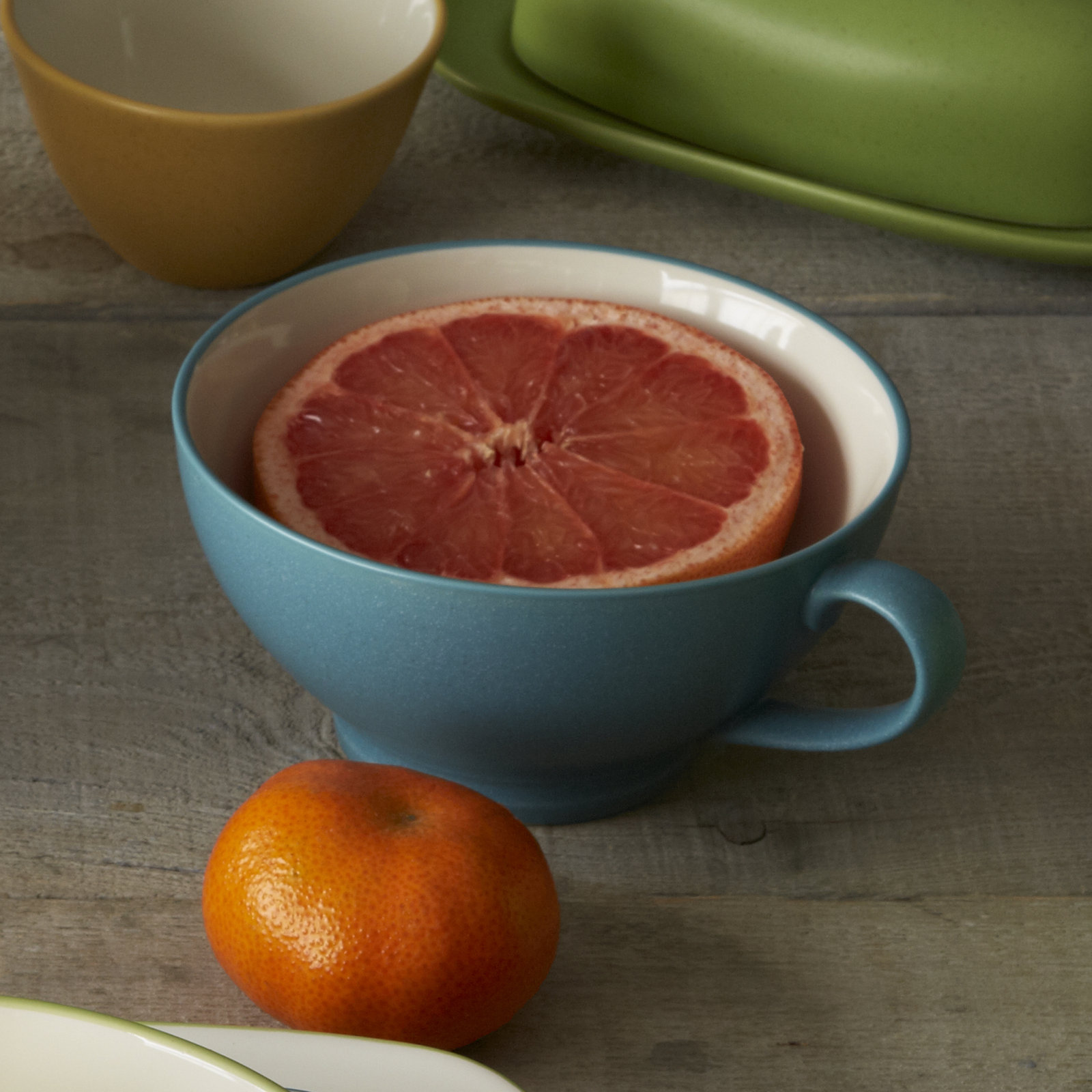 Noritake Colorwave Handled Bowls, 5-1/2", 18 Oz., Turquoise