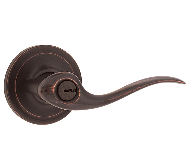Tustin Keyed Door Lever with SmartKey®, Venetian Bronze