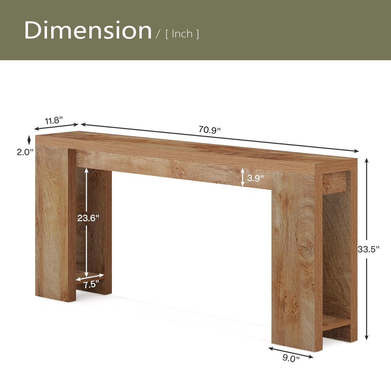 Wood Entryway Table,Console Table,Side Table, Brown