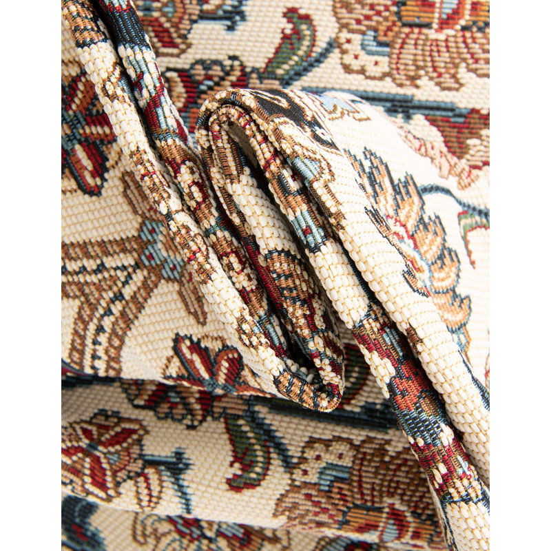 Tapis intérieur / extérieur en polypropylène tissé à la machine en brun / beige Oriental Machinee, Carré 10 pi