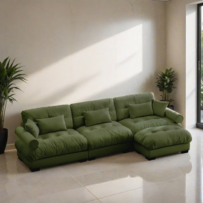 4 - Piece Modular Sleeper Sectional Sofa Bed Corner Sofa for Living Room