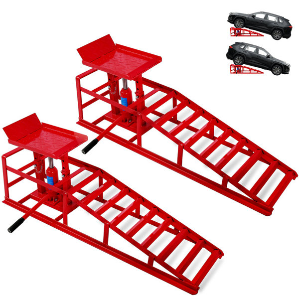Awevsco 2 Pack Hydraulic Car Ramps, Car Lift Service Ramps, 5t Heavy ...