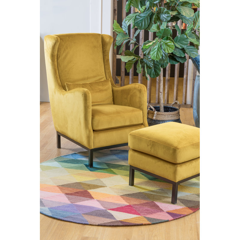 Park Geometric Hand Woven Area Rug, Round 150cm