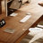Brown + Black Rectangular Solid Wood + Iron with 3 drawers desk