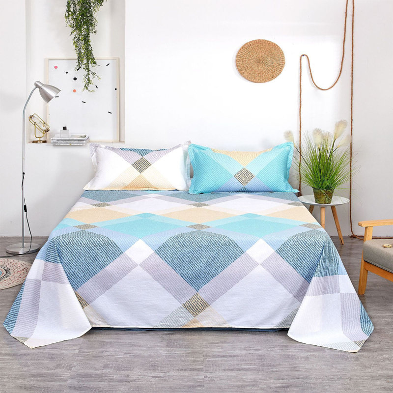 Pillow Cover Bedding Sets -All Season Bedding Sheet Comforters Sets With Pillow Cases  3 Pcs Bed Set Down Sheet Set  Shrinkage And Fade Resistants Easy