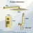 10 Inch High Pressure Rain Shower Head Combo with Extension Arm,Adjustable Handheld Dual Shower Head 2.5 GPM-107143223