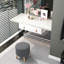 Round Grey Foot With Hidden Storage And Comfort Padding Cushion Box