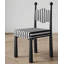 Chaise d'appoint noire à dossier solide (ensemble de 2)