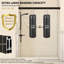Porte de douche coulissante double sans cadre Gargy 69'-72'' L x 78'' H avec système de fermeture amortie double et verre trempé clair de 5/16'' (8 mm).-98222885-132723834