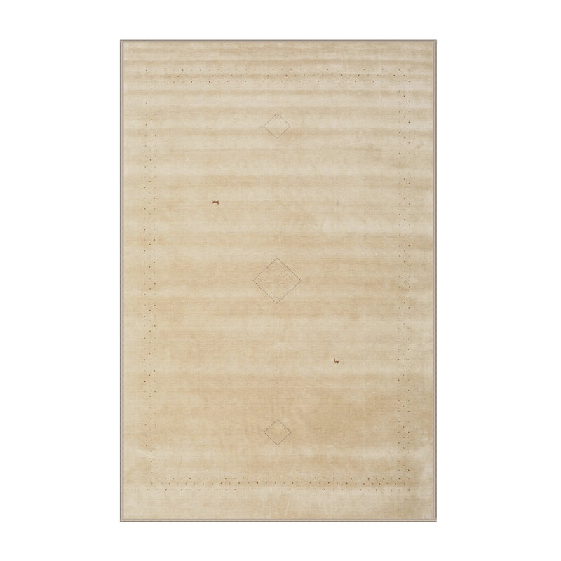 Surface beige contemporaine tapis, Rectangle 5 pi x 7 pi