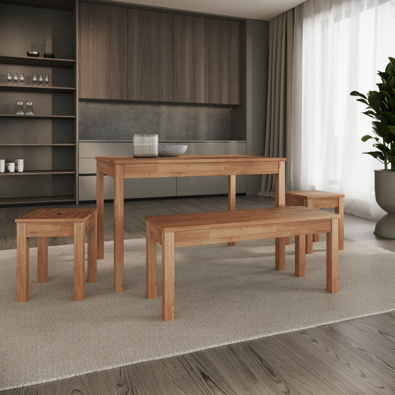 Juliana solid wood dining table, Beech Heartwood, H75 x L110 x W75cm