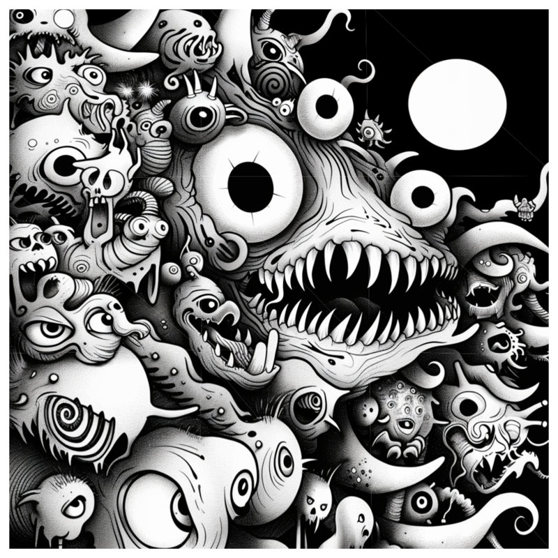 Housse de couette Monsters Bedding Fantasy Gothic, Très grand lit