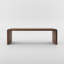 Table modulaire, panneau de fibres à densité moyenne, placage de noyer