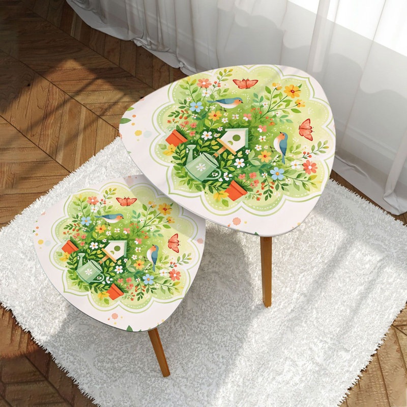 Ensemble de 2 tables basses gigognes Triangle