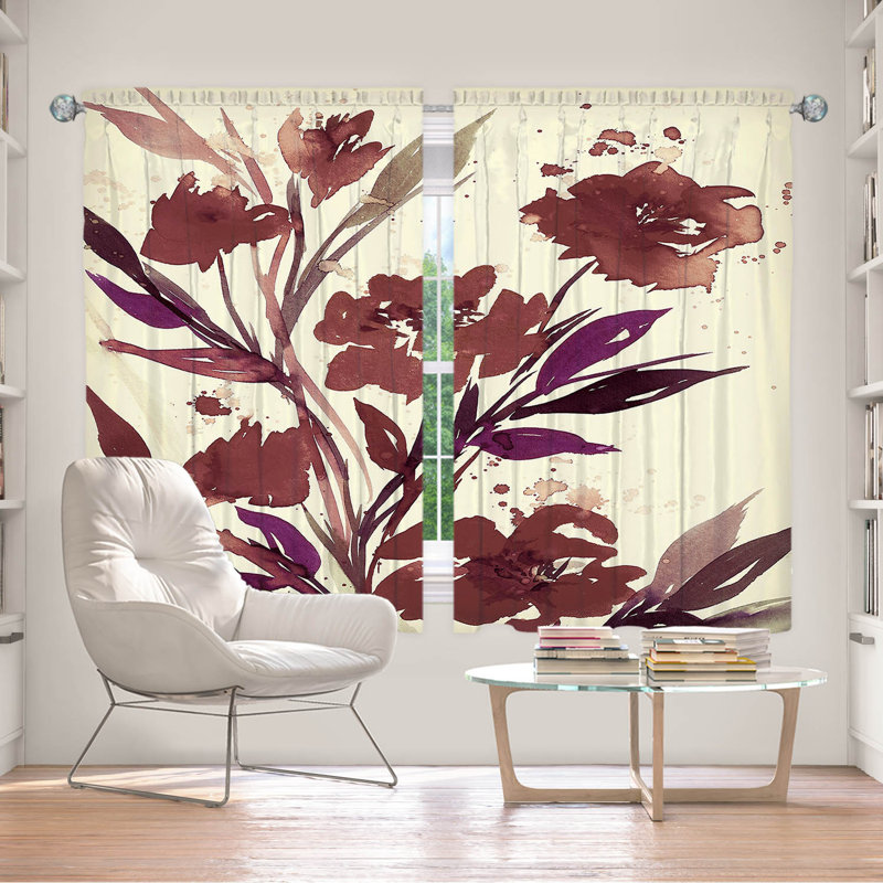 Rideau en polyester, L 56 po x L 78 po, Brun