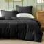 Onorino Luxury 4-Piece Dyed Duvet Set with Pillowcases or Fitted sheet (4 in 1)-2063012514-2063012535