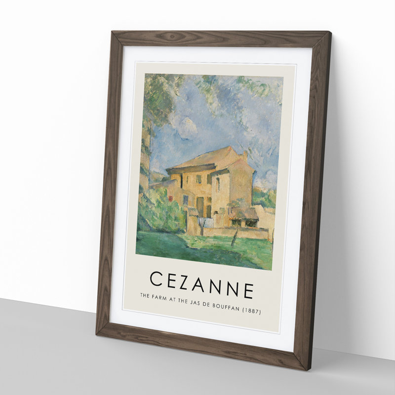 Farm At The Jas De Bouffan by Paul Cezanne - Single Picture Frame Print, Walnut Framed, 48cm H x 36cm W x 2cm D
