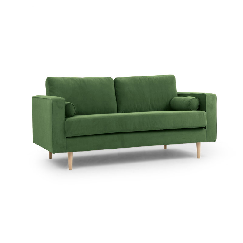 Boubacar 2 Seater Velvet Sofa, Brown, Green