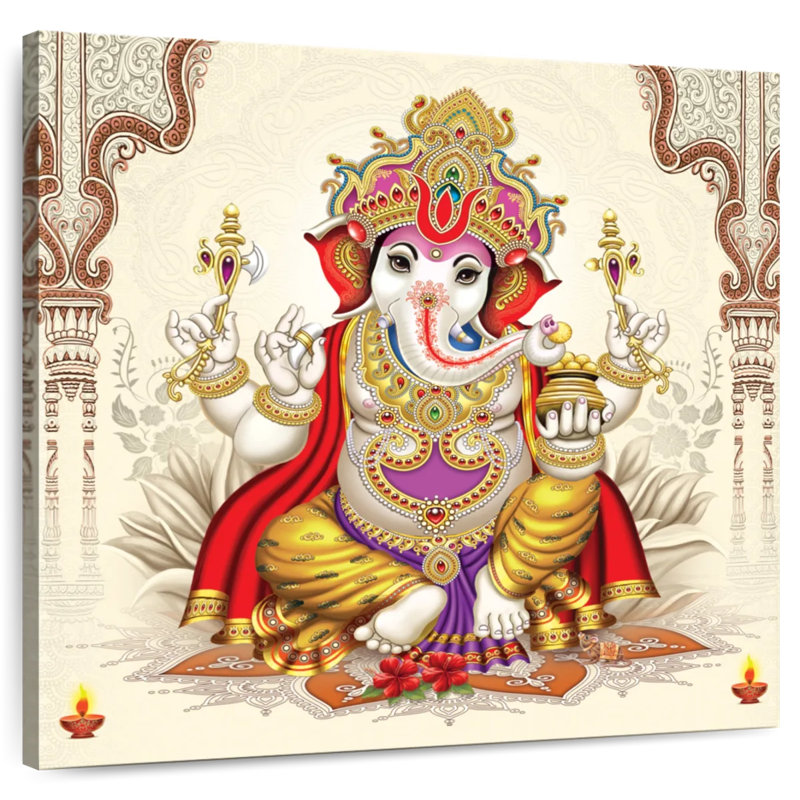 Divinité Adella Ganesh, H 20 po x l 20 po