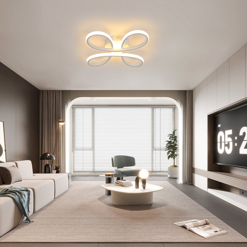 Blitar 30cm 4-Light LED Flush Mount Ceiling Light, 3000K, White