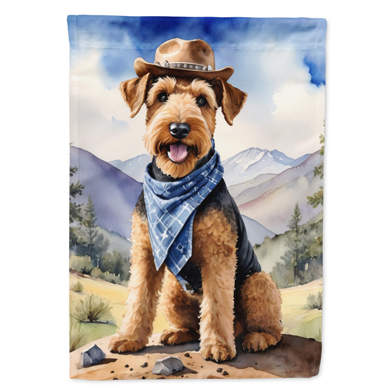 Drapeau Cowboy Welcome Garden, Terrier brun