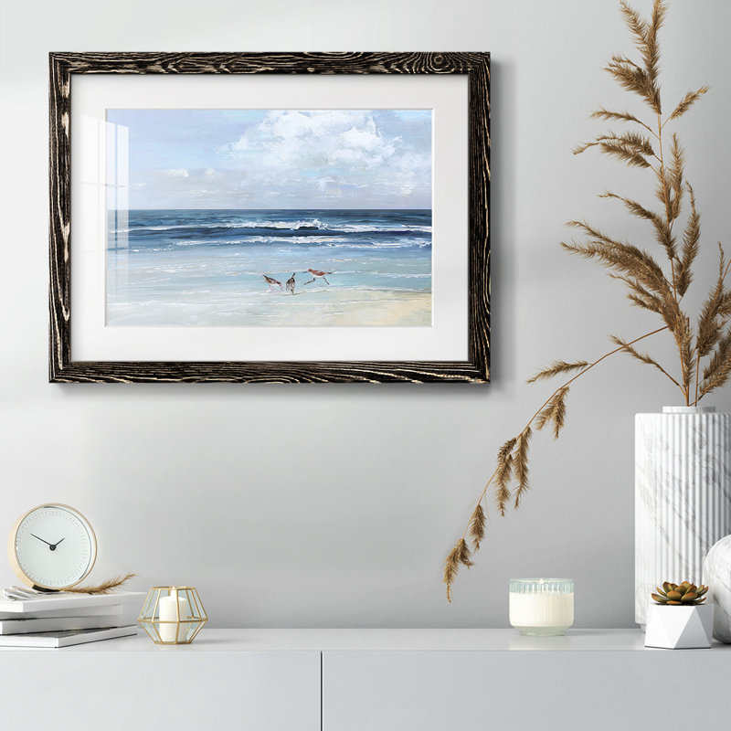 Beach Trio, impression sur papier encadrée, Noir, H 14 po x l 20 po x P 1,5 po