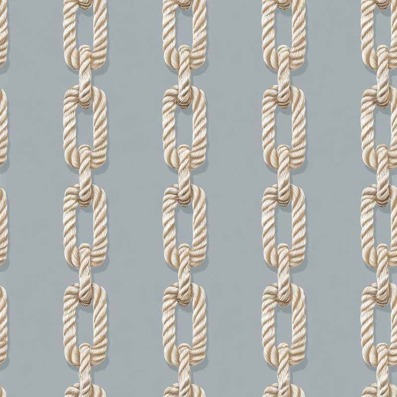 Papier peint nautique chaîne nautique, Non-Woven Non-Pasted
