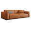 Canapé modulaire orange en cuir véritable-710573050-710573063