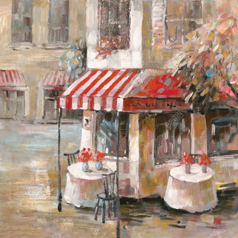 "Sunny restaurant terrasse" sur toile