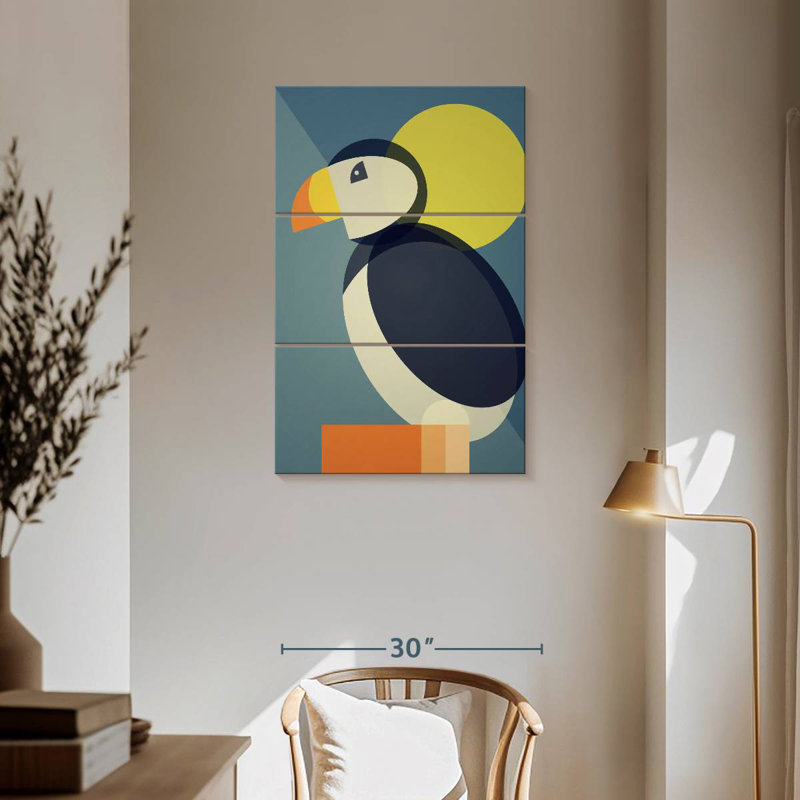 Macareux à motif géométrique Ashelle, H 57 po x l 36 po