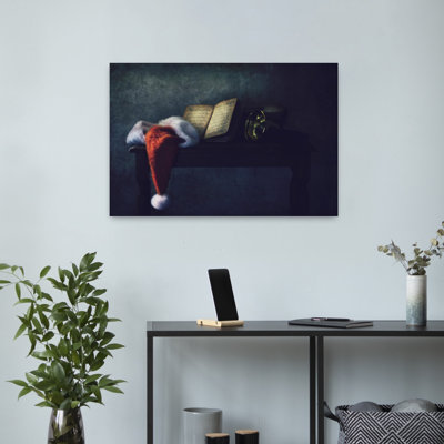 Nostalgic Christmas Melody Classic Traditional Vintage Winter Wall Art Print 1 Piece Wrapped Canvas Wall Art