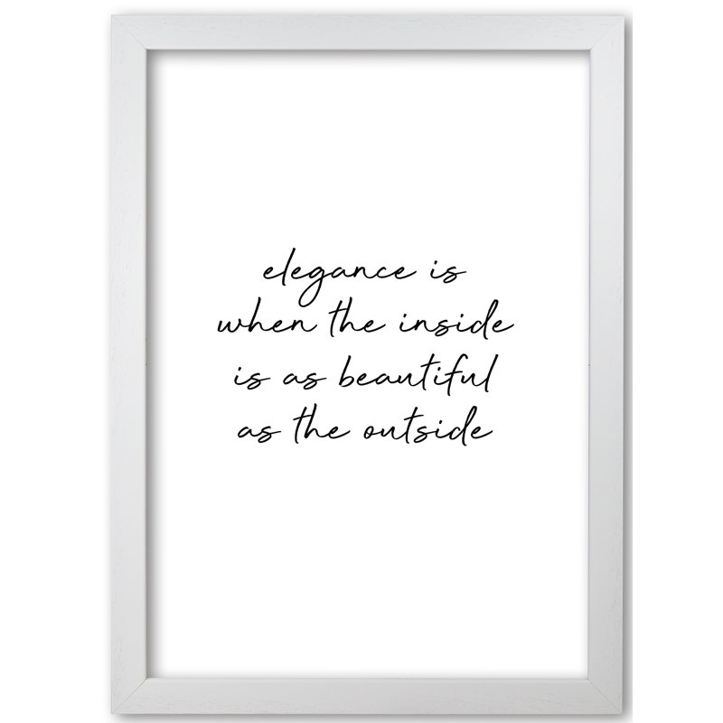 Elegance - Print, White Grain Frame, 85 cm H x 60 cm W x 5 cm D