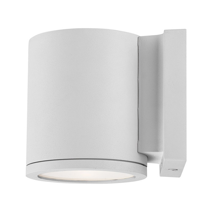 Tube LED Outdoor Armed Sconce, White