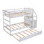 Lit superposé avec lit gigogne et 3 escaliers de rangement-218348911
