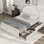 Base de lit tapissier avec 2 tiroirs de rangement Modern - Boucle Modern