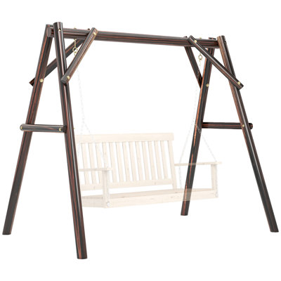 Support de balançoire de porche robuste de 300 kg (660 lb), structure en A, support de chaise suspendue autoportant uniquement pour porche, pelouse, jardin, cour arrière