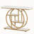 4-Tiered Storage Console Table 41.3" Sofa Table Entryway Table with Circle Base for Living Room