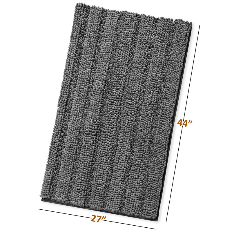 Tapis pour salle de bain Clara Clark Chenille, gris
