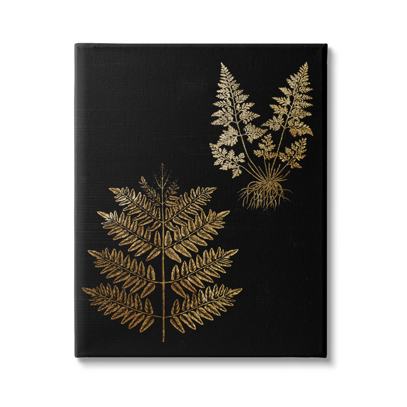 «Bold Fern Blade Illustration Rooted Forest Plants» par Daphne Polselli, H 30 po x l 24 po, Toile tendue