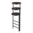 Black And Walnut 3-Tier Foldable Plant Stand-758591596