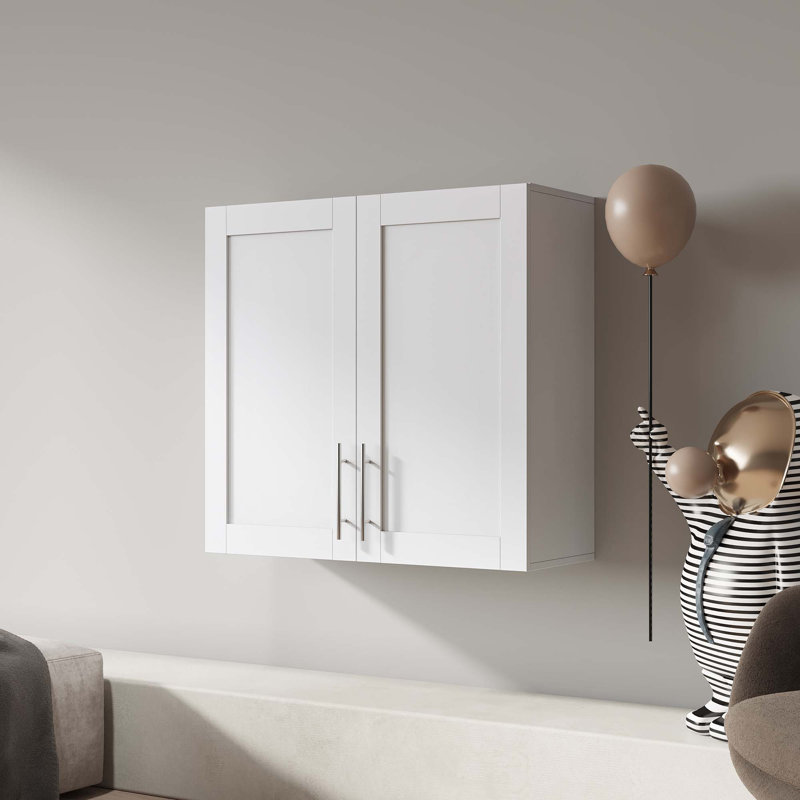 Armoire de rangement murale empilable à 2 portes, P 11,81 po x l 31,50 po x H 29,92 po